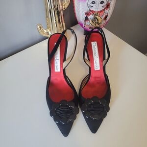 Christian LaCroix Vintage Slingback Heels, GUC, Size 38